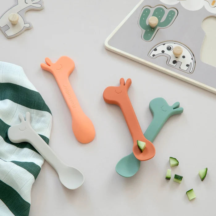 Done By Deer Silicone Spoon - Lalee Green (Pack of 2)