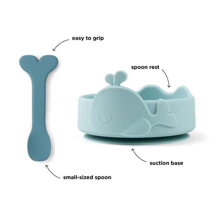 Done By Deer Silicone Stick & Stay Bowl & Baby Spoon