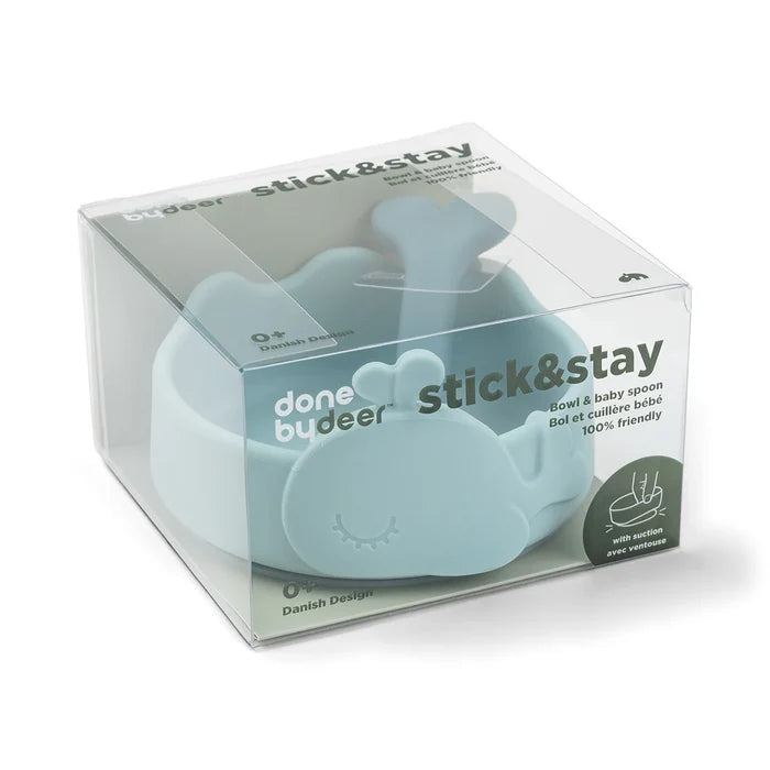 Done By Deer Silicone Stick & Stay Bowl & Baby Spoon