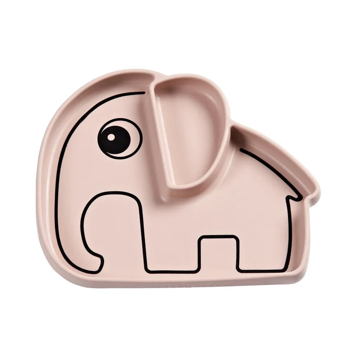 Done By Deer Silicone Stick & Stay Plate Elephant