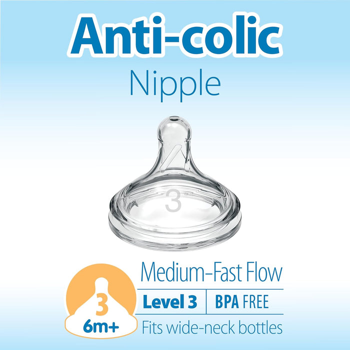 Dr. Brown's Anti Colic Options+ Wide-Neck Sippy + L3 Nipple In Bottle (270ml)