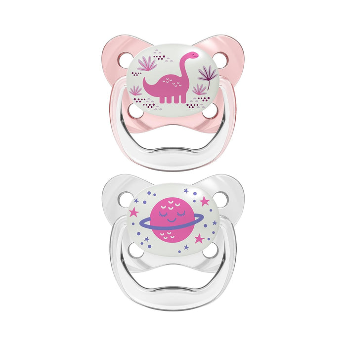 Dr. Brown's Pacifier Prevent Glow In The Dark Butterfly Shield Soother -  Pack of 2 (Stage 1/0-6 Months))