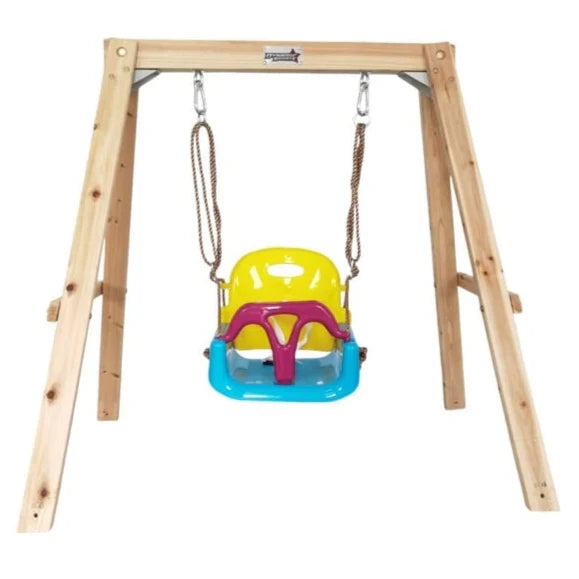 Dynamic Sports Growing Giraffe Wooden Swing Set