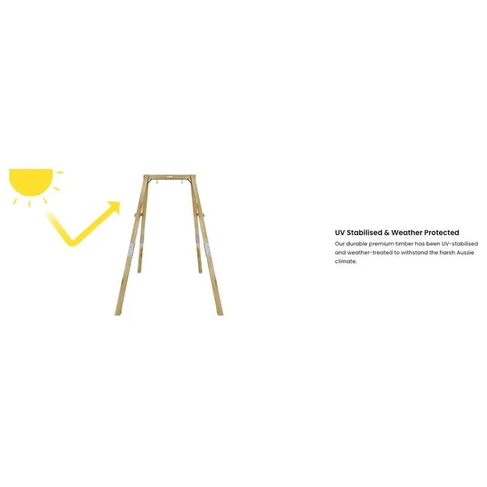Dynamic Sports Growing Giraffe Wooden Swing Set