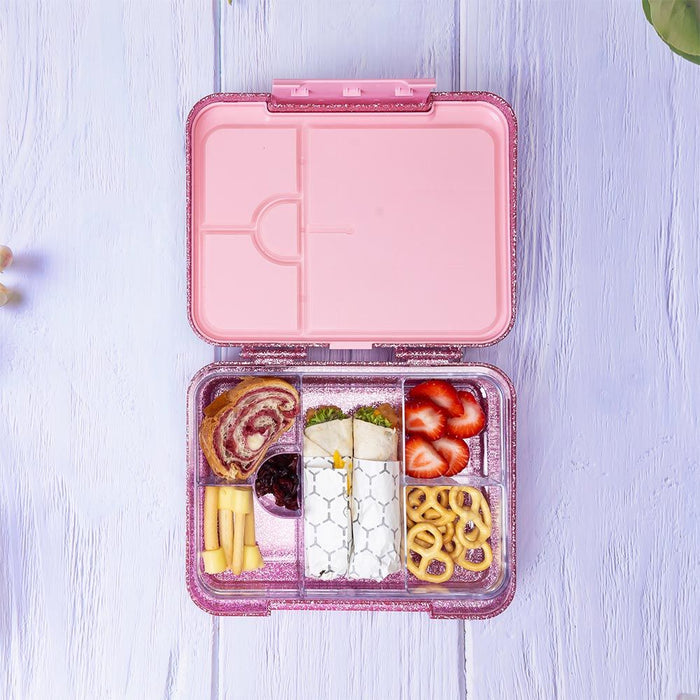 Easy Kids Convertible Bento Lunch Box 6 & 4 Glitter