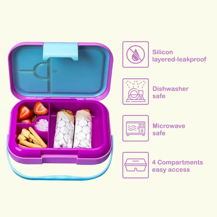 Eazy Kids 4 Compartment Bento Lunch Box