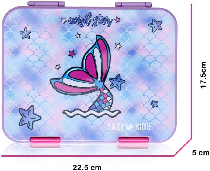 Eazy Kids 6 & 4 Convertible Bento Lunch Box With Sandwich Cutter Set