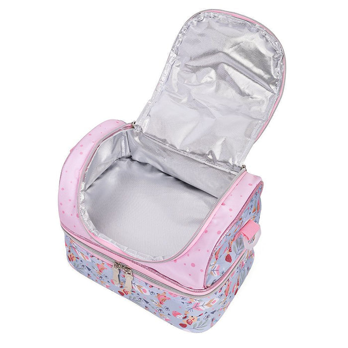 Eazy Kids Dual Compartment Lunch Bag Love (Pink)