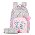Eazy Kids School Bag Set of 2 With Pencil Pouch (Love Pink)