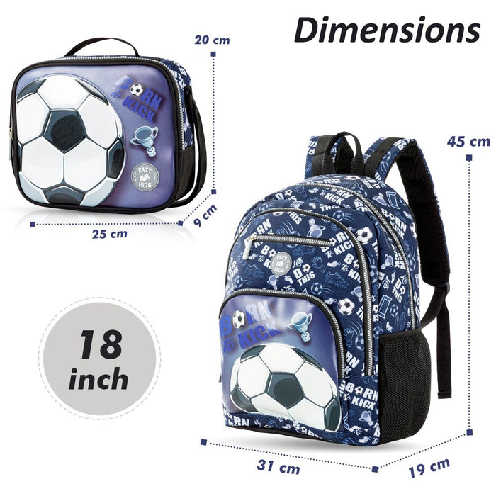 Eazy Kids Set of 3 Backpack With Lunch Bag & Pencil Case