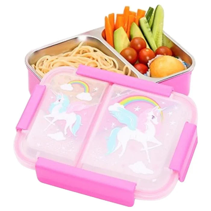Eazy Kids Steel Bento Insulated Lunch Box (Pink)