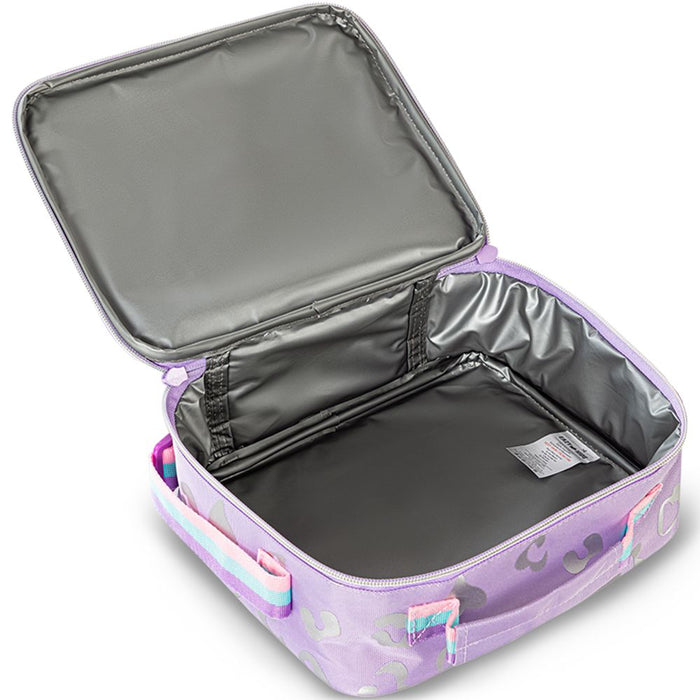 Eazy Kids Trolley School Bag Set of 3 With Lunch Bag & Pencil Pouch (Love Purple)