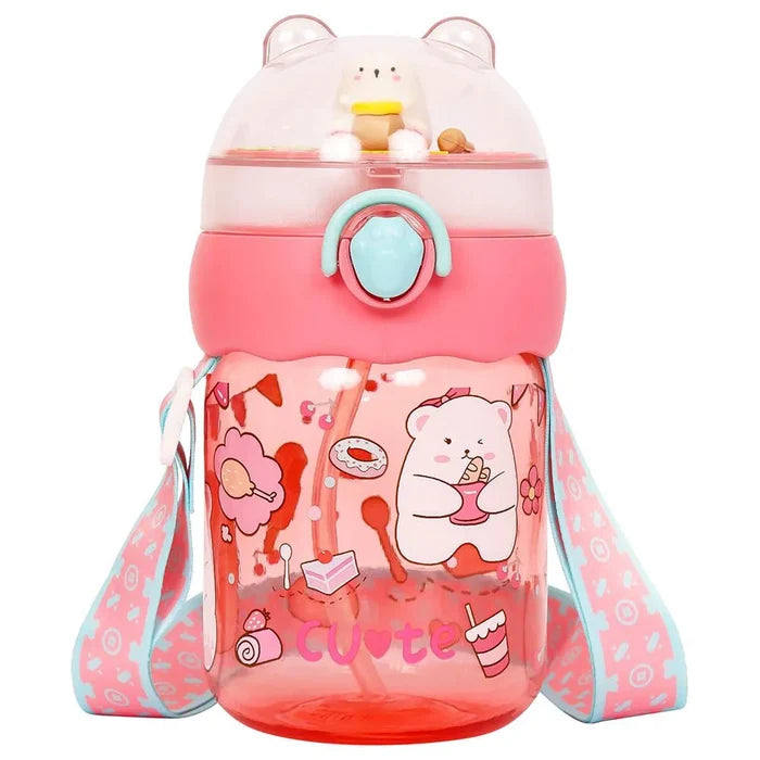 Eazy Kids Water With Straw Bottle (580ml)