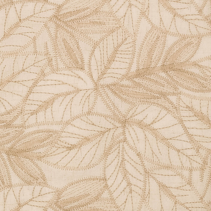 Beige fabric with a leaf pattern