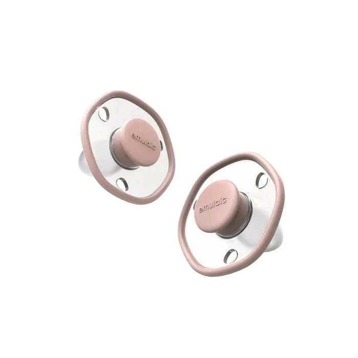 Emulait Baby Pacifier - Pack of 2 (6-18 Months, Rose)