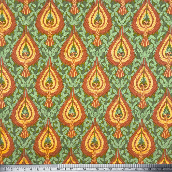 An eagle printed cotton percale fabric
