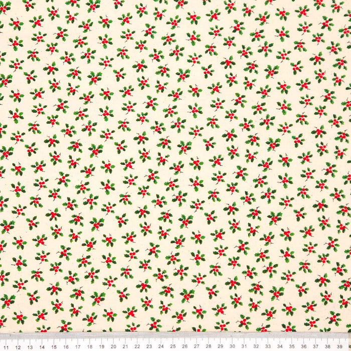 Fat Quarter Bundle - Robin & Christmas Trees - Natural Cotton