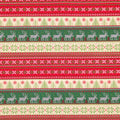 A striped scandinavian style christmas cotton jersey fabric