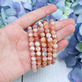 Flower Agate Beaded Bracelet – natural Flower Agate crystal bracelet by Crystalvana