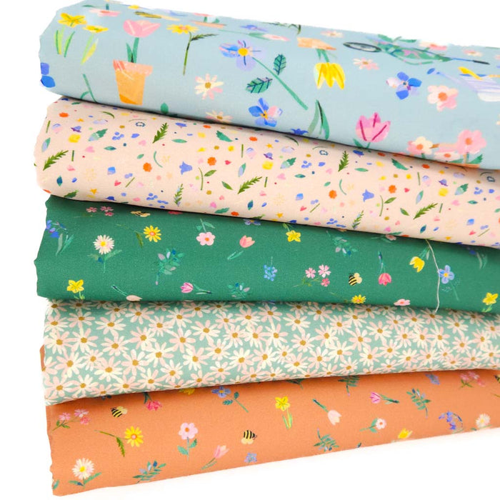 A fat quarter bundle of Lewis & Irene Flower Market prints
