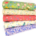 Fat quarter bundle with five colourful Flower Market prints