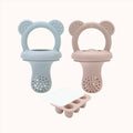 Twin bear-shaped baby pacifiers for feeding