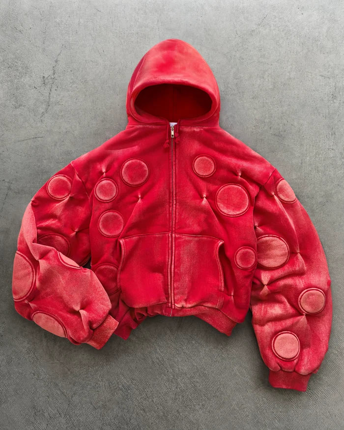 FRUIT PUNCH ‘OXYGEN’ PADDED ZIP-UP HOODIE