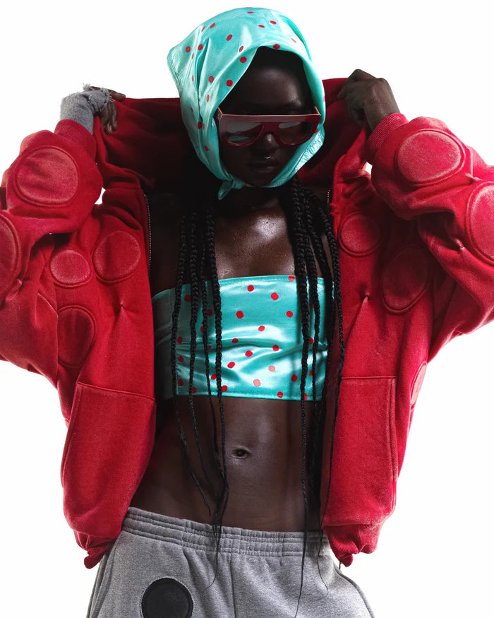 FRUIT PUNCH ‘OXYGEN’ PADDED ZIP-UP HOODIE