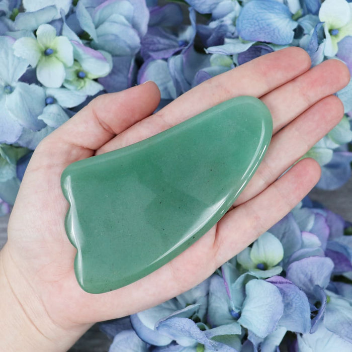 Green Aventurine Gua Sha Tool – natural Green Aventurine gua sha facial tool by Crystalvana