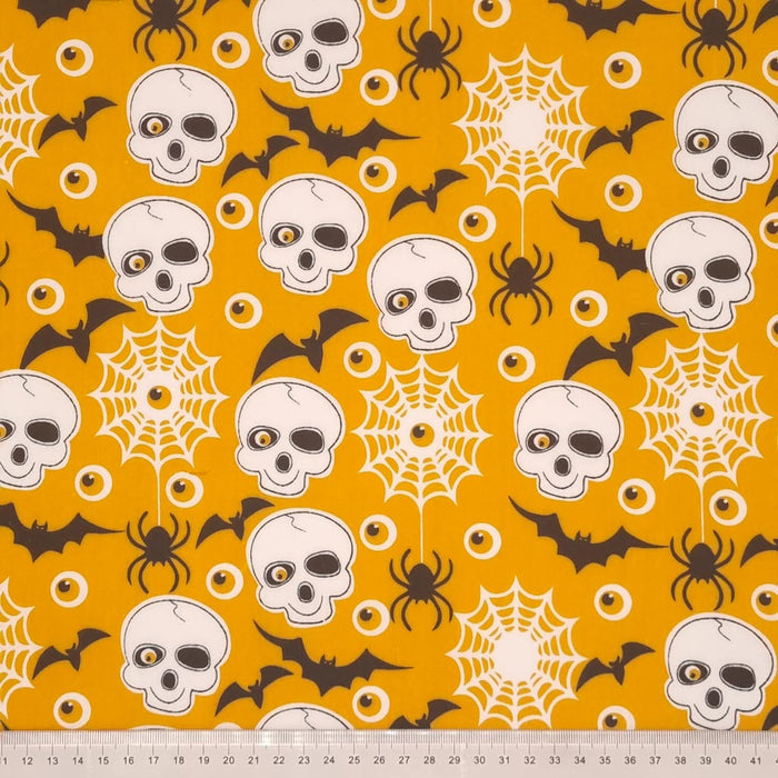 Halloween Bat & Pumpkin Bundle - Fat Quarters - Polycotton