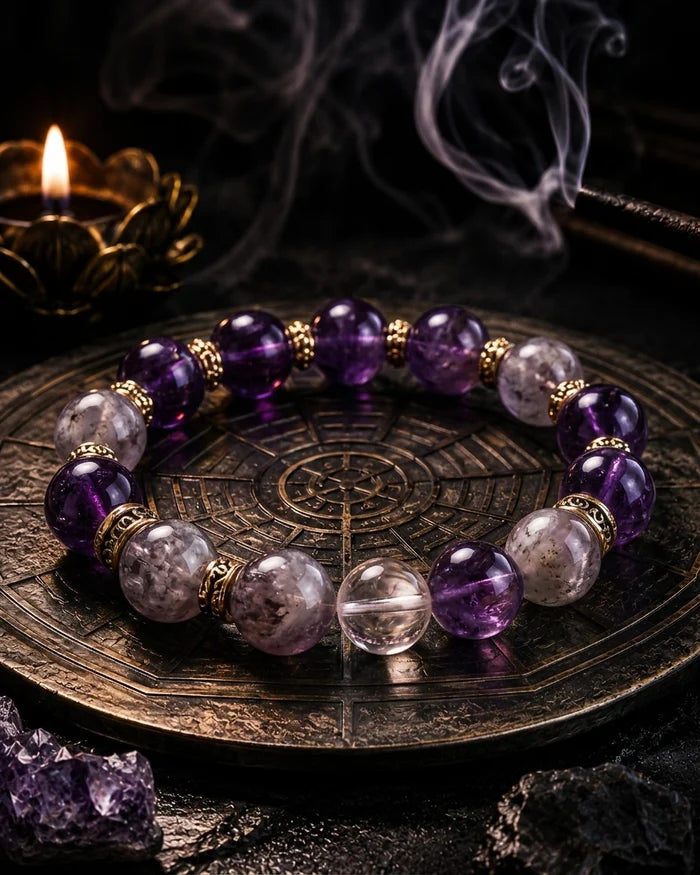 Hand in Hand Amethyst Phantom Bracelet | Spiritual Connection | Crystalvana