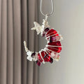Handcrafted Raw Crystal Wire Wrapped Pendant Necklace Titani