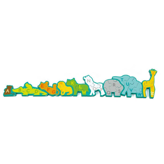 Hape Double Sided Alphabet & Animal Wooden Puzzle (26 Pcs)