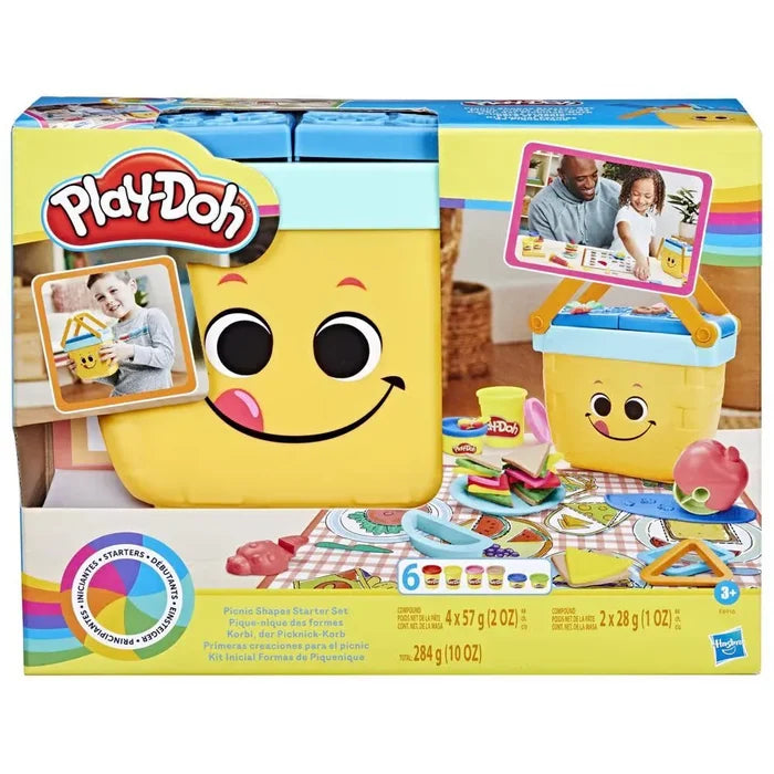Hasbro Play Doh Picnic Shapes Starter Set 12 Tools and 6 Cans, Preschool Toys