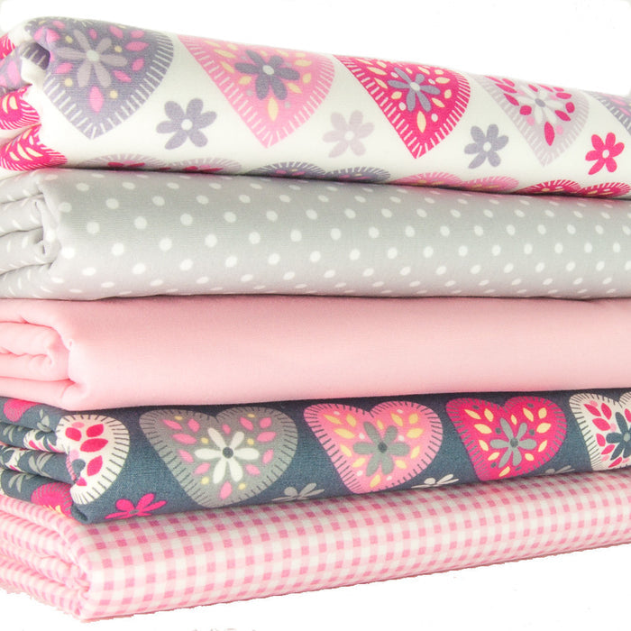 Hearts, Spots & Checks - Rose & Hubble - 100% Cotton Fat Quarter Bundle