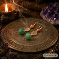 Hetian Jade Buddha Peace Earrings S925 Silver | Harmony & Protection | Crystalvana
