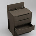 Homfa 4 Drawers Dresser with Flip Top, Modern Compact Bedroom Chest for Drawer, Dark Brown