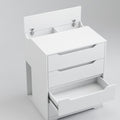 Homfa 4 Drawers Dresser with Flip Top, Modern Compact Bedroom Chest for Drawer, White