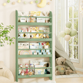 Homfa 4-Tier Wall Bookshelf, 43.7"H Wall Mounted Kids Bookshelf, Book Storage Rack for Kids Room, Green