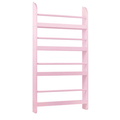 Homfa 4-Tier Wall Bookshelf, 44.5"H Wall Mounted Kids Bookshelf, Book Storage Rack for Kids Room, Nursery, Pink