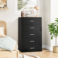 Homfa 5 Drawer Black Dresser