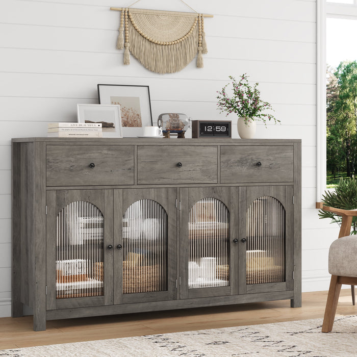 Homfa 55'' Large Sideboard Buffet Cabinet