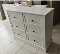Homfa 6 Drawer Double Dresser, White Chest of Drawers, Modern Dresser for Bedroom