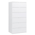 Homfa 6 Drawers Dresser, 47"H White Dresser, Modern Chest with Drawer for Bedroom