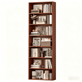 Homfa 7-Tier Bookshelves, Freestanding Display Storage Shelves, 82" Tall Bookcases for Bedroom, Living Room, Home Office, Cherry Red