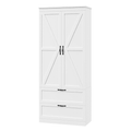 Homfa 70.3" Tall Bookcase with Drawers & Doors, Storage Cabinet with Adjustable Shelf for Living Room Home Office, White Finish