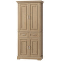 Homfa 70.9'' Tall Kitchen Pantry with 4 Doors, 2 Drawer Modern Freestanding Storage Cabinet for Dining Room Living Room, Nature Wood
