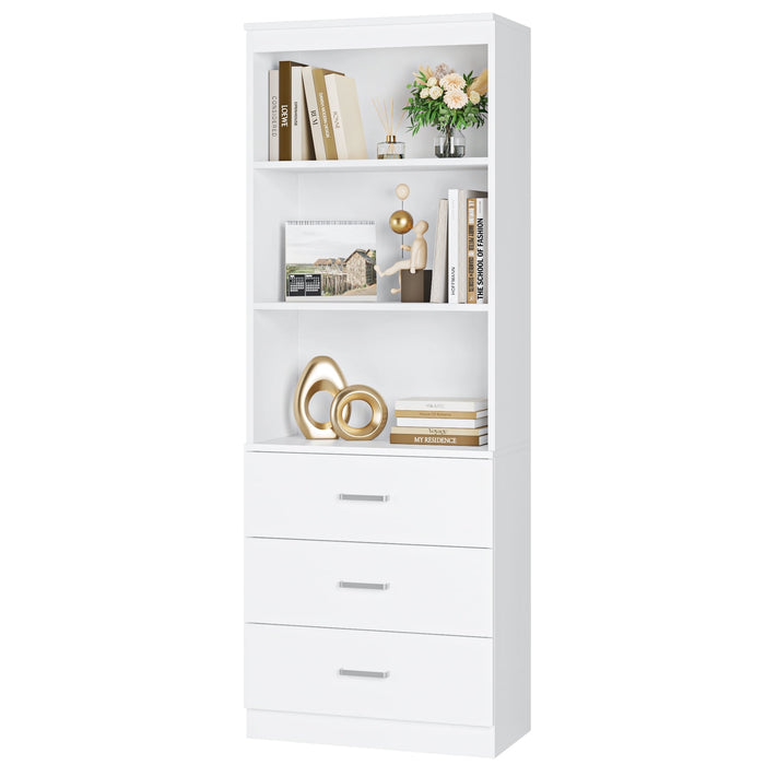 Homfa 71 Tall Bookcases with 3 Large