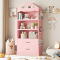 Homfa 71''H Kids Tall Bookcase with 2 Drawers & 3-Tier Open Shelves