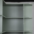 Homfa 73.9¡± Tall Corner Bookcase, 6 Tier L-Shaped Large Display Bookshelf with Curved Edges for Living Room Home Office Study, Green